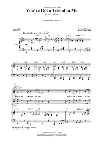 You've Got A Friend In Me (from Toy Story) (arr. Mac Huff)