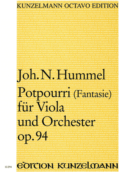 Potpourri (with Fantasia) for viola and orchestra Op. 94, original version