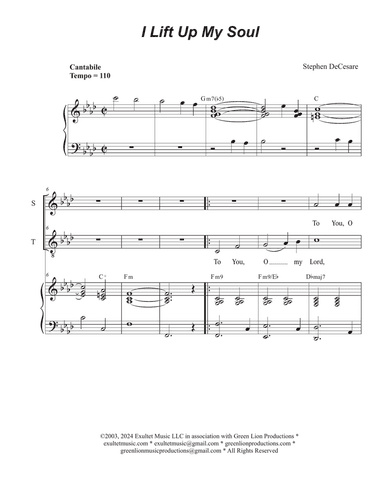 I Lift Up My Soul (Duet for Soprano and Tenor solo)