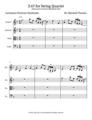 Z 67 for String Quartet