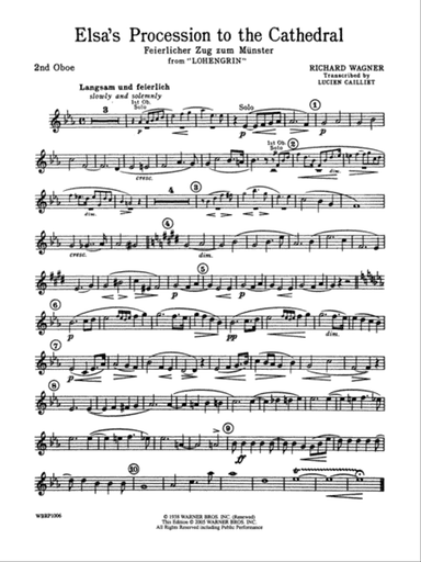 Elsa's Procession to the Cathedral: 2nd Oboe