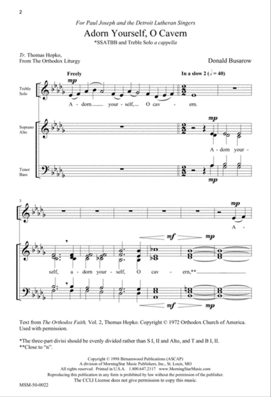 Adorn Yourself, O Cavern (Downloadable)