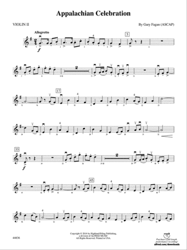 Appalachian Celebration: 2nd Violin