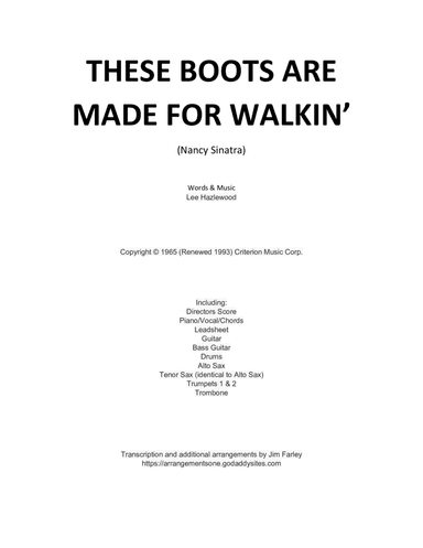 These Boots Are Made For Walkin'