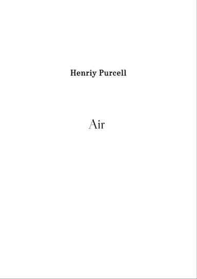Air - Henry Purcell