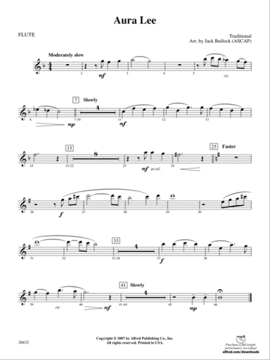 Aura Lee: Flute