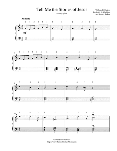 Tell Me the Stories of Jesus - for easy piano