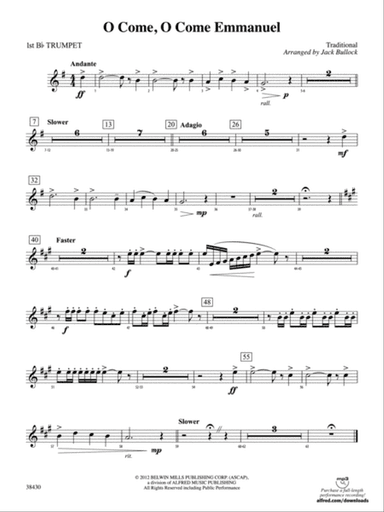 O Come, O Come Emmanuel: 1st B-flat Trumpet