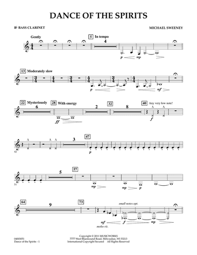 Dance Of The Spirits - Bb Bass Clarinet