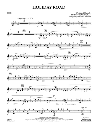 Holiday Road (from National Lampoon's Vacation) (arr. Michael Brown) - Oboe