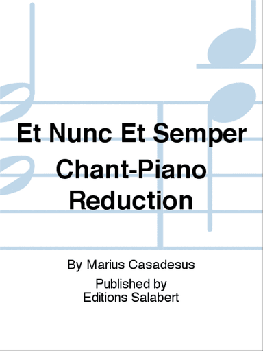 Et Nunc Et Semper Chant-Piano Reduction