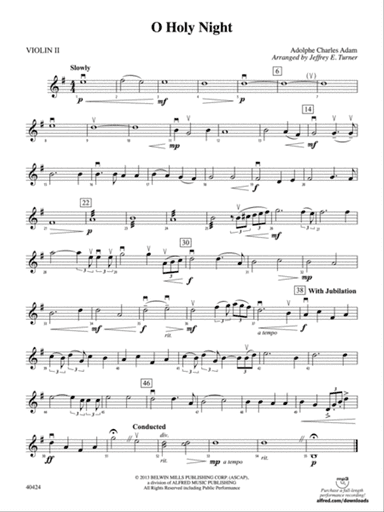 O Holy Night: 2nd Violin