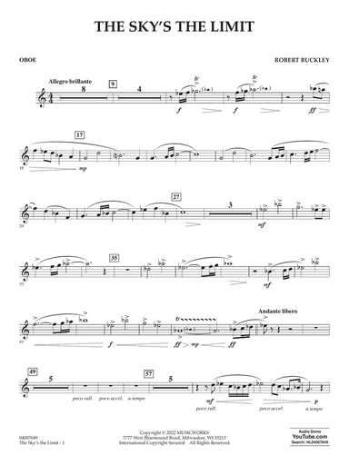 The Sky's the Limit - Oboe