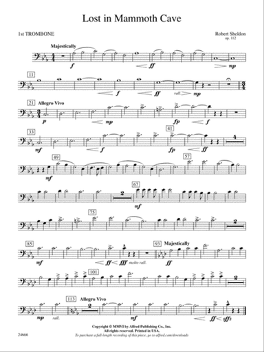 Lost in Mammoth Cave: 1st Trombone
