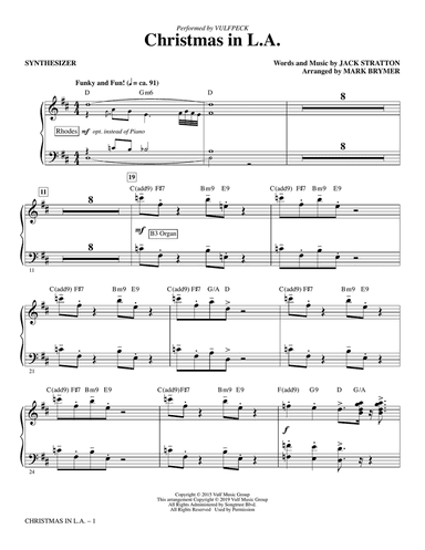 Christmas in L.A. (arr. Mark Brymer) - Synthesizer