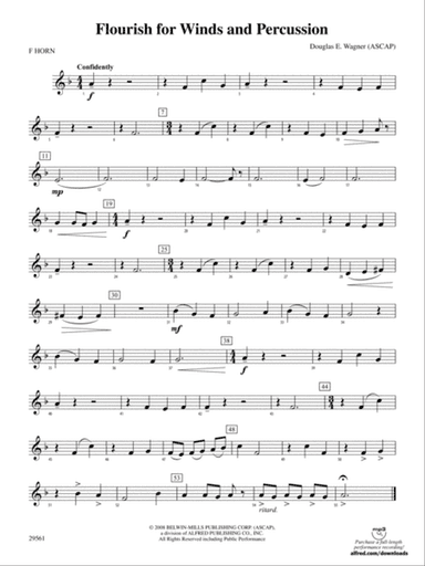 Flourish for Winds and Percussion: 1st F Horn