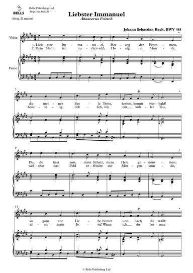 Liebster Immanuel, BWV 485