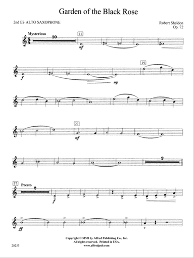 Garden of the Black Rose: 2nd E-flat Alto Saxophone