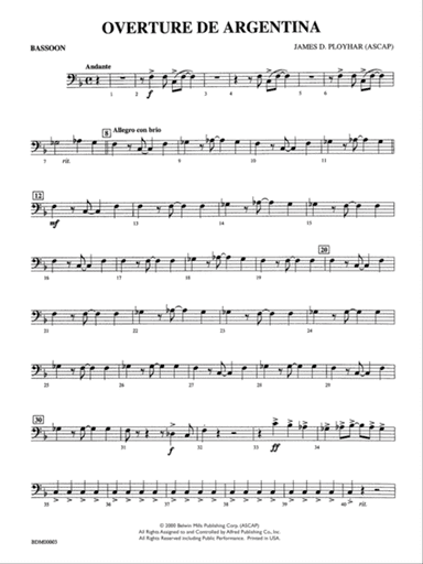 Overture de Argentina: Bassoon