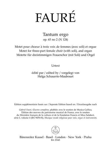 Tantum ergo, op. 65/2 N 124