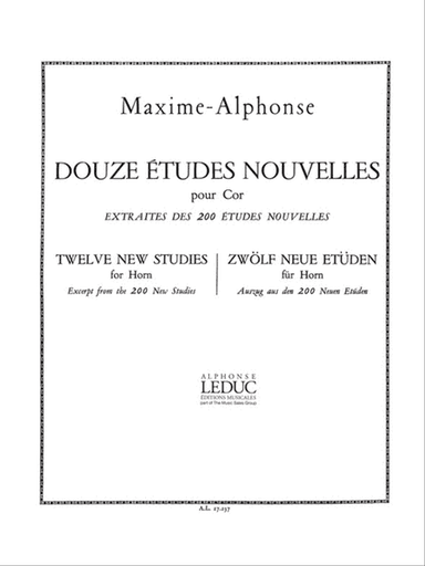 12 Etudes Nouvelles (horn Solo)