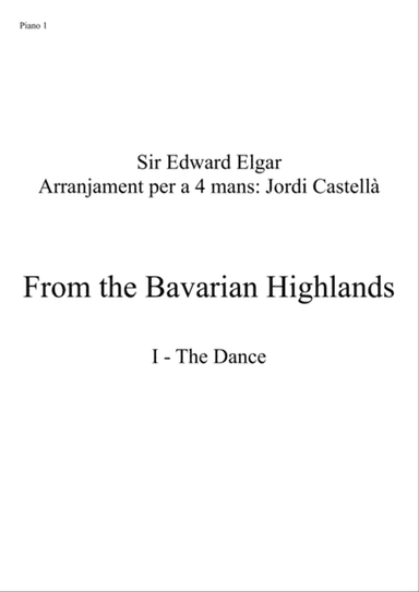 From the Bavarian Highlands Op. 27, 4 hands piano accompaniment