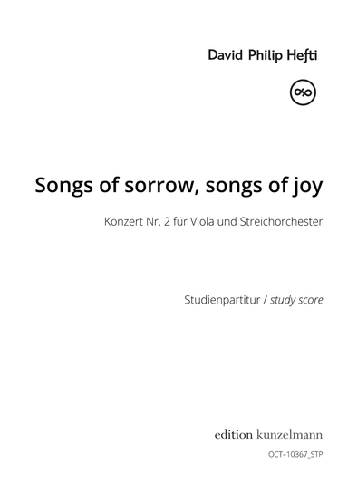 Songs of sorrow, songs of joy