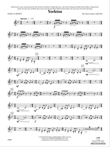 Yorkton: 3rd B-flat Clarinet