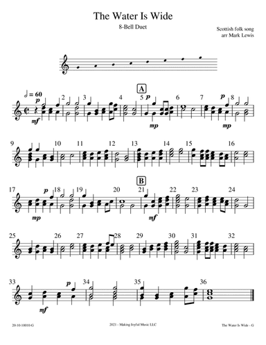 The Water Is Wide - 8-Bell Ensemble (G5-G6)