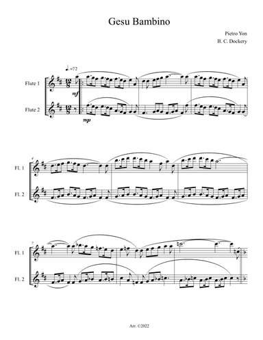 Gesu Bambino (Flute Duet)