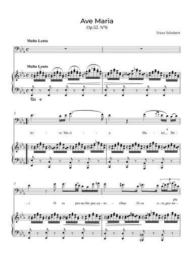 Ave Maria Schubert - Baritone in Eb