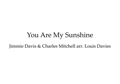 You Are My Sunshine