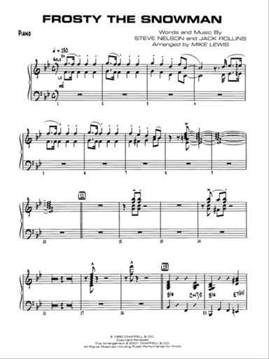 Frosty the Snowman: Piano Accompaniment
