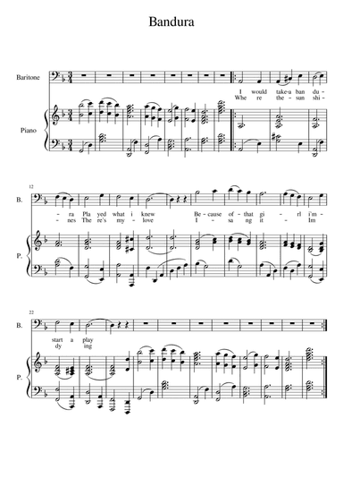 Ukrainian folk song "Bandura"