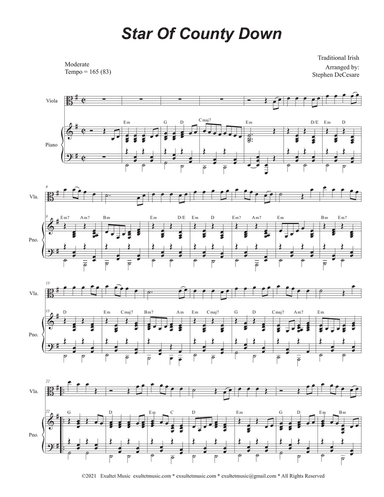 Star Of County Down (Viola solo and Piano)