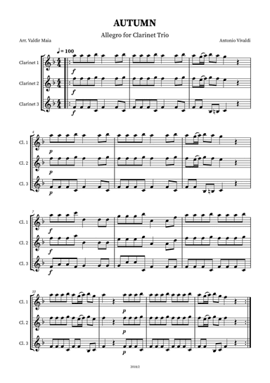 Autumn - The Four Seasons for Clarinet Trio