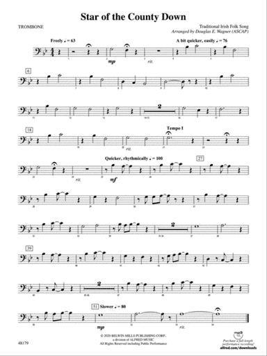 Star of the County Down: 1st Trombone