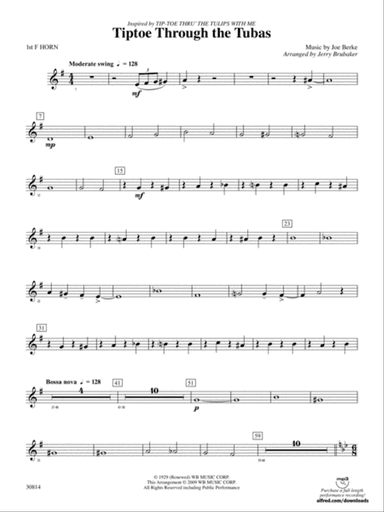 Tiptoe Through the Tubas: 1st F Horn