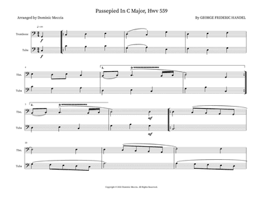 Passepied In C Major, Hwv 559
