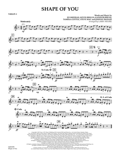 Shape Of You (arr. Larry Moore) - Violin 1