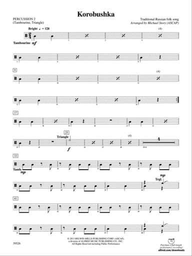 Korobushka: 2nd Percussion