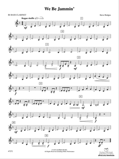 We Be Jammin': B-flat Bass Clarinet