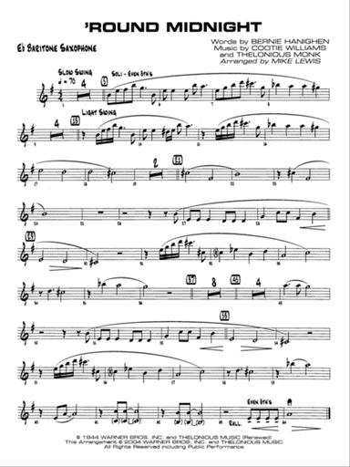'Round Midnight: E-flat Baritone Saxophone