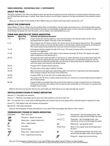 Tango Argentina: F Educational Pack