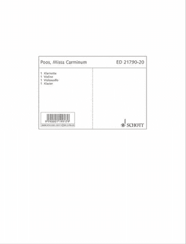 Missa Carminum Hommage A Leo Janacek Set Of Parts