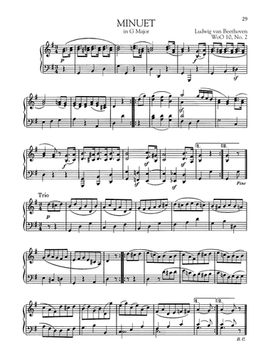 Minuet In G Major, WoO 10, No. 2