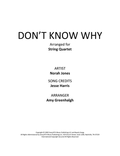 Don't Know Why