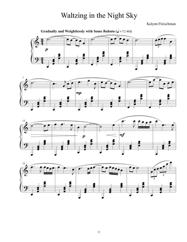Waltzing in the Night Sky