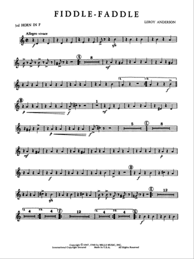 Fiddle-Faddle: 3rd F Horn