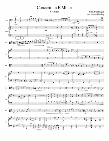 Elgar's Cello Concerto in E Minor, for Viola & Piano